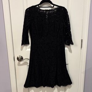 Eliza J Black Lace 3/4-Sleeve Dress